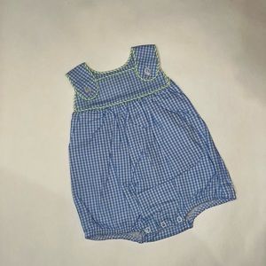 Boys gingham Sunsuit. Never been wore. 3 month